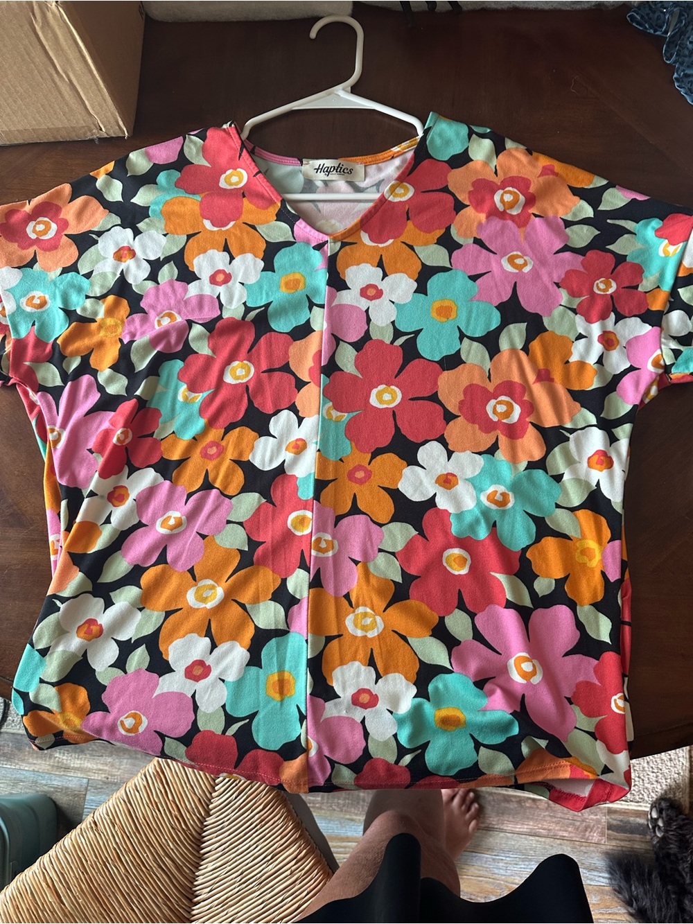 Haptiques Women's Long Sleeve Floral Tee in Multicolor